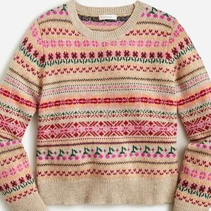 Crewcuts Cherry Fair Isle Crew Neck Sweater XL (12-14)